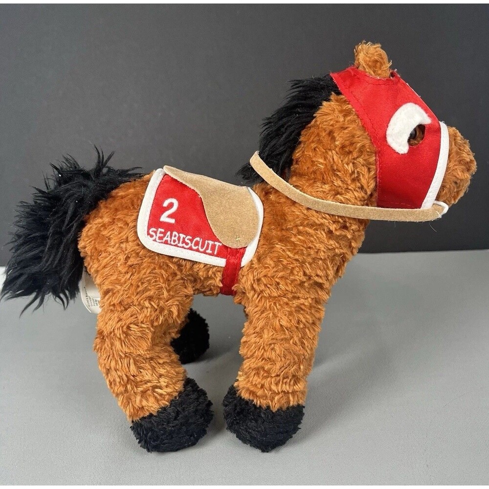 Vtg 2003 Breyer Race Horse Seabiscuit #2 Plush 8” Stuffed Animal Toy Brown Movie